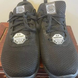 Skechers Womens Work Shoes 10 Bronaugh SR Athletic Relaxed Fit Blk 77210W